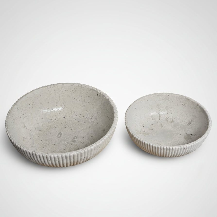 Aged Stone Concrete Bowls- Gallery Collection