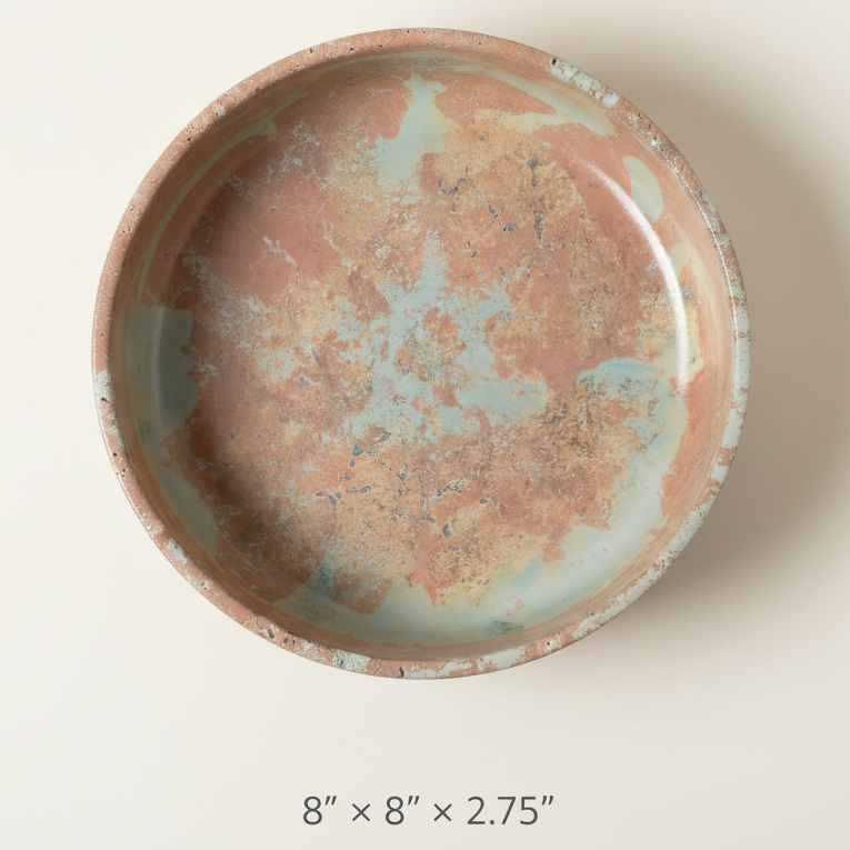 8" Concrete Accent Dish - Gallery Collection Rothenburg at Dawn