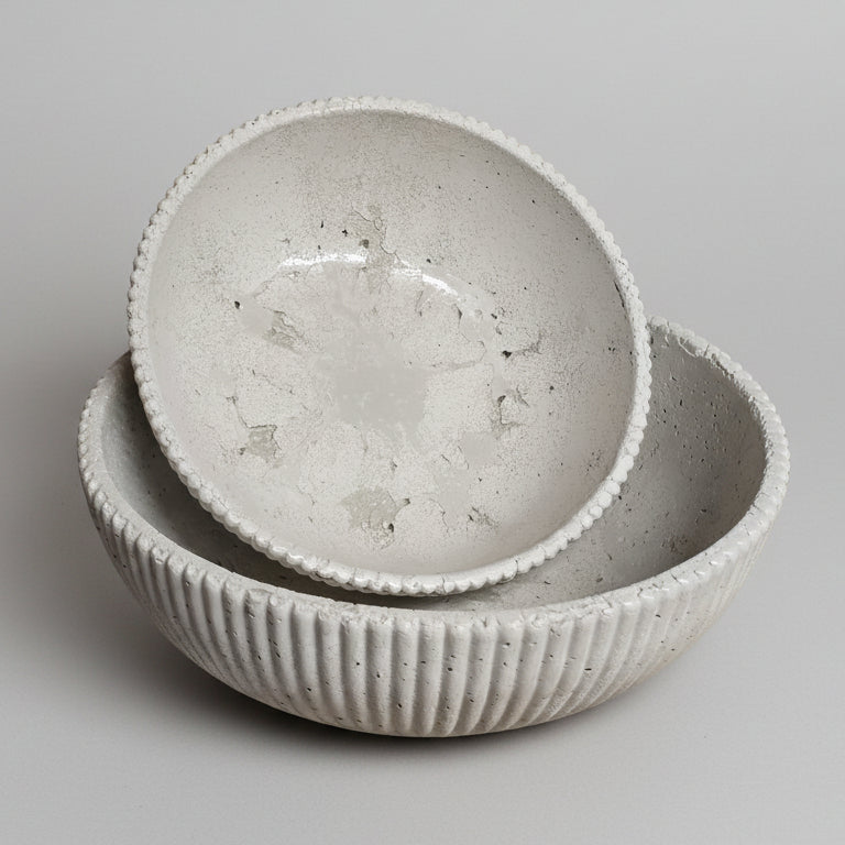 Aged Stone Concrete Bowls- Gallery Collection