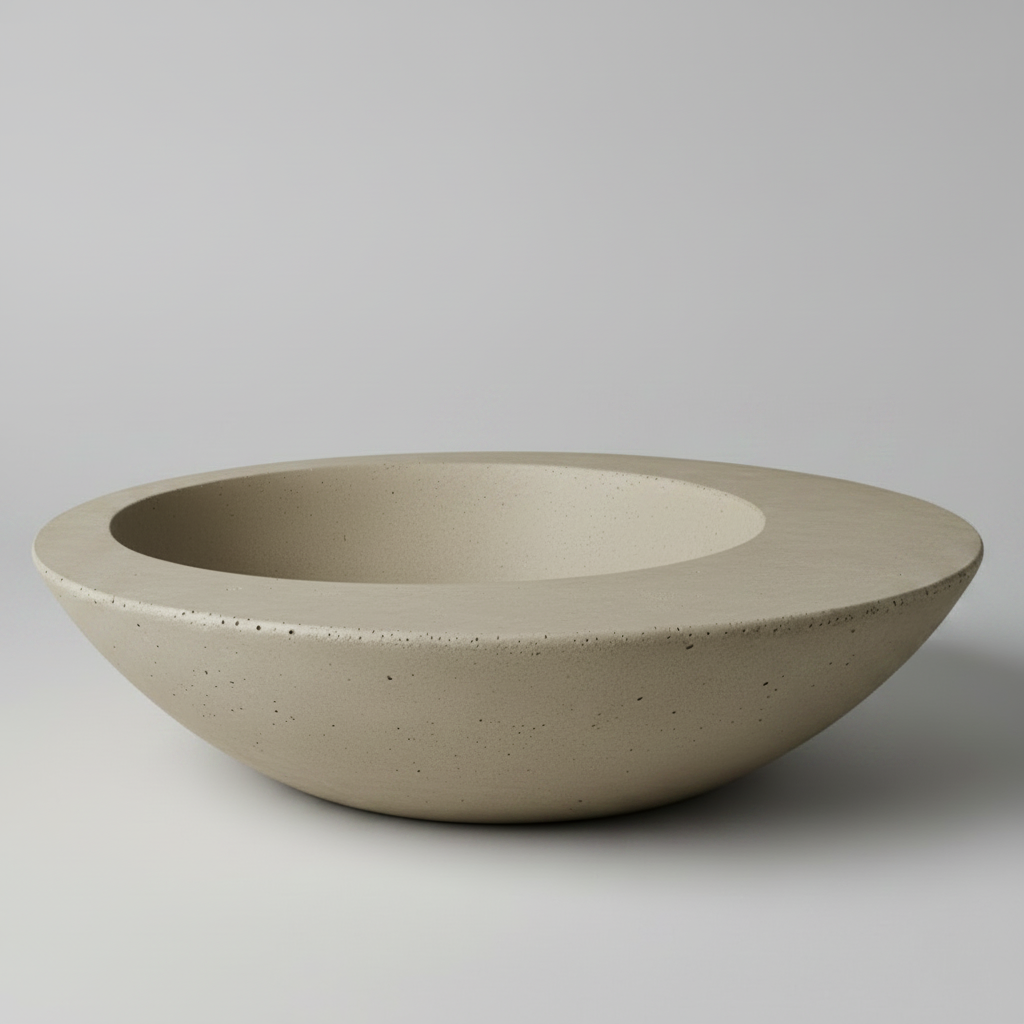 Off-Set Concrete Bowl