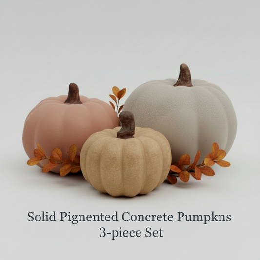 Concrete Pumpkin Sets- Seasonal Decor