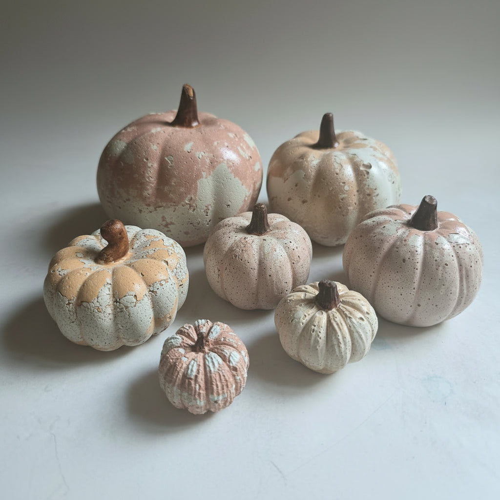 Solid Concrete Pumpkins- Seasonal Decor