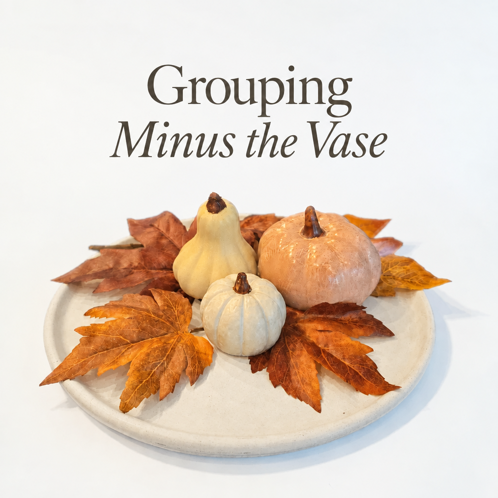 5 Piece Fall Concrete Pumpkin Group Set- Seasonal Decor