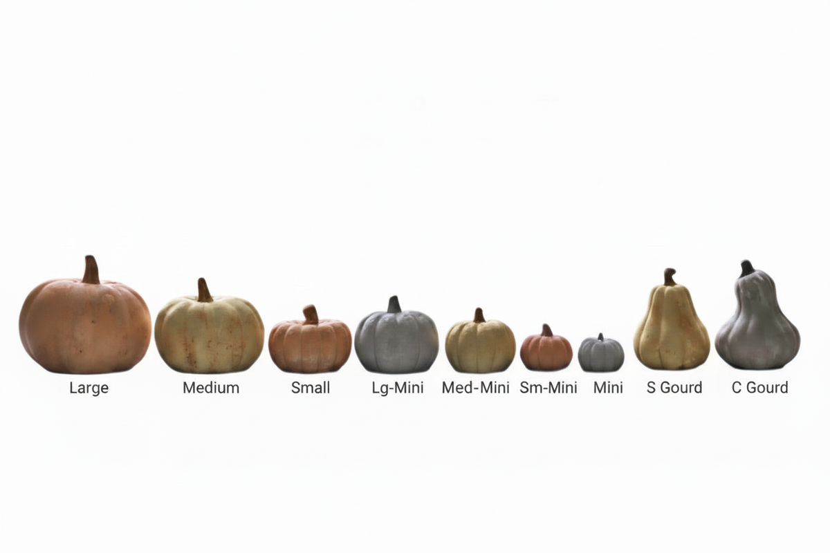 Concrete Pumpkin Sets- Seasonal Decor