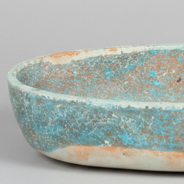 Oval Concrete Accent Tray Small - Grand Turk Shore Gallery Collection