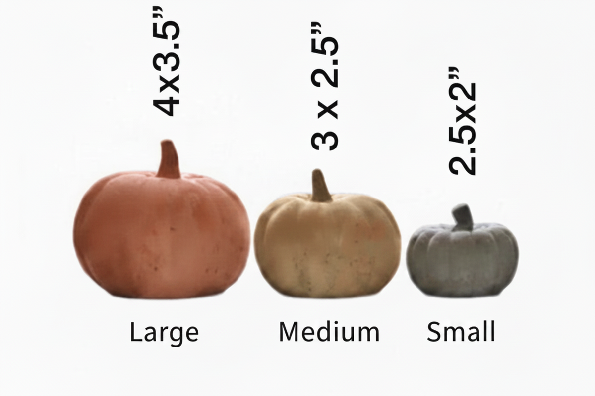 Concrete Pumpkin Sets- Seasonal Decor