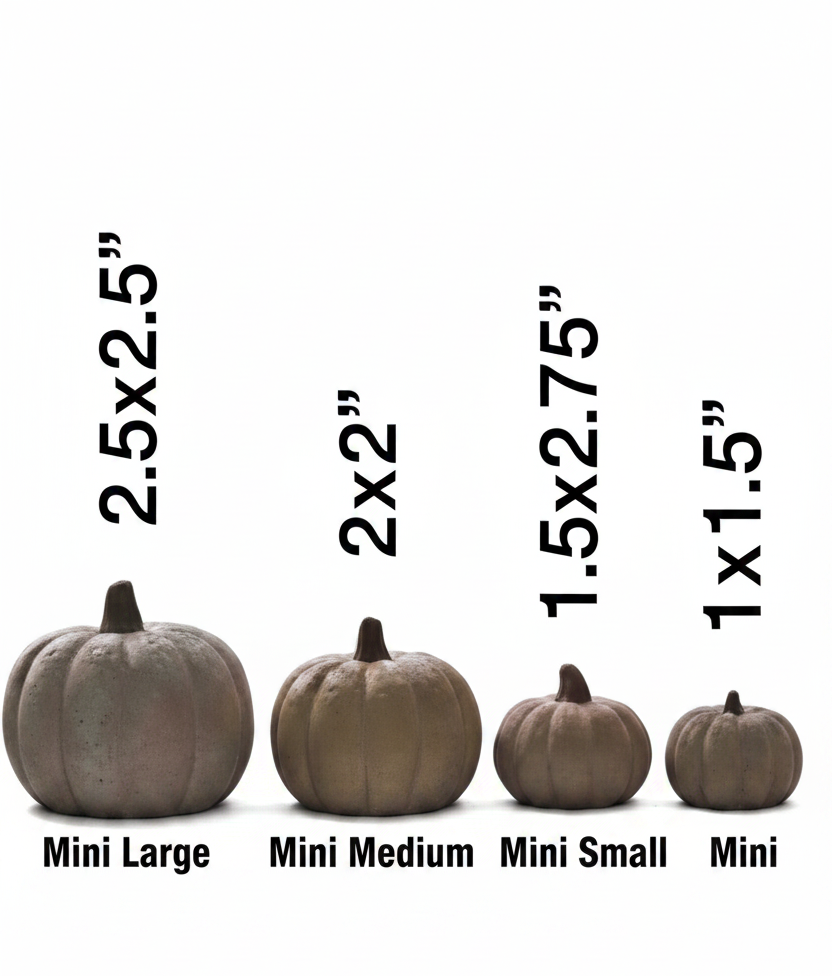 Solid Concrete Pumpkins- Seasonal Decor