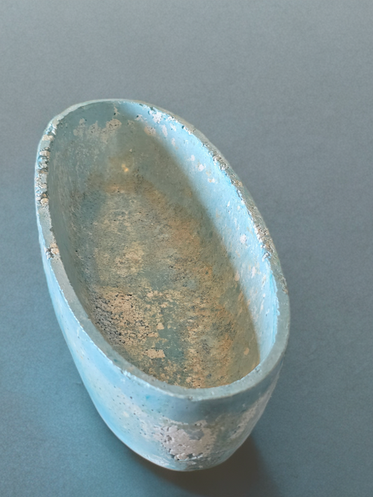 French Coastal Small Oval Concrete Accent Tray — Gallery Collection