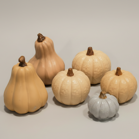 Concrete Pumpkins Solid Colors - Seasonal Decor
