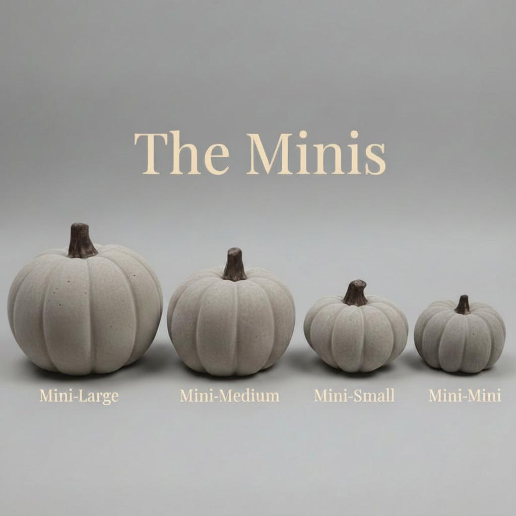 Solid Concrete Pumpkins- Seasonal Decor