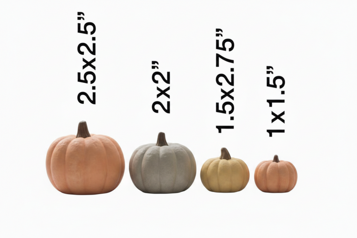 Concrete Pumpkin Sets- Seasonal Decor