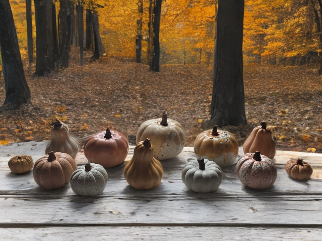 Concrete Pumpkin Sets- Seasonal Decor